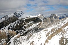 12 The Three Sisters Faith Peak, Hope Peak and Charity Peak, The Rimwall From Helicopter Between Canmore And Mount Assiniboine In Winter.jpg